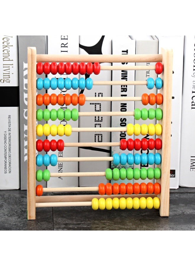 Capstro Wooden 10-Row Calculating Frame for Kids – Colorful Bead Counting Abacus for Early Number Practice | Preschool Math Learning Toy for Ages 3+ – Colorful Counting Abacus Rack - Image 3